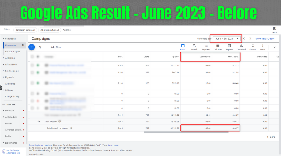 Google Ad 22, Finance, June 2023 - Before